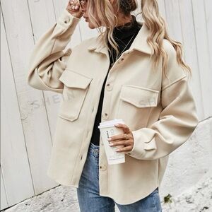 Flap Pocket High Low Hem Coat